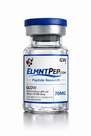 GLOW Blend — 70mg — ELMNTPEP research product vial