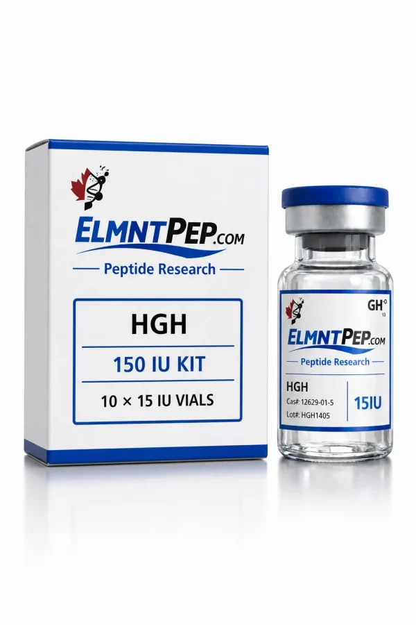 HGH — 150 IU kit containing ten 15 IU ELMNTPEP research vials